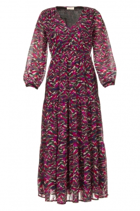 Louizon |Maxi-jurk met print Xylophone | roze 