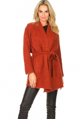 JC Sophie |  Knitted wrap cardigan Jilly | red 