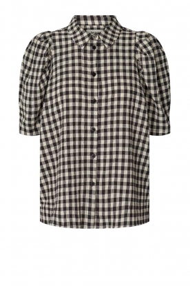 Lollys Laundry |  Checkered blouse Aby | black 