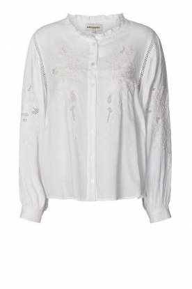 Lolly's Laundry | Blouse with embroidery details Valentina | white