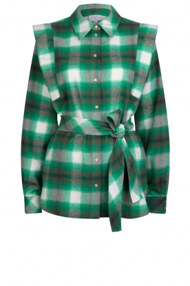Dante 6 | Checkered flannel blouse Rosy | green