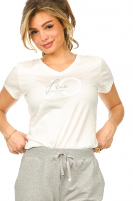 Liu Jo Easywear |  T-shirt with print Arma | white 