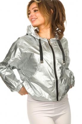 Liu Jo Easywear |  Metallic sports jacket Polly | silver