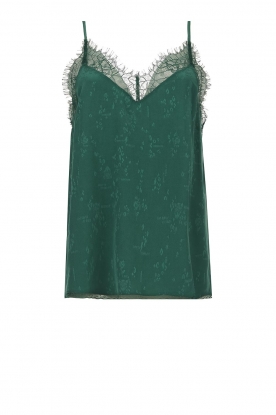 Berenice | Silk top with lace Taylor | green