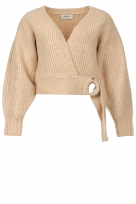Berenice | Knitted cardigan with belt detail Arthur | beige
