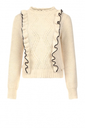 Kocca | Sweater with ruffle detail | natural