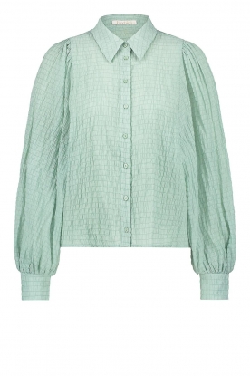 Freebird | Blouse with puff sleeves Kendall | green