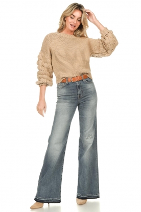 Look Knitted sweater with puff sleeves Japai