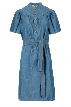 Vanessa Bruno |Denim jurk met strikceintuur Taciana | blauw 