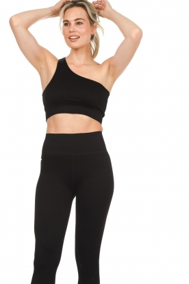 Lune Active |  Single strap sports bra | black