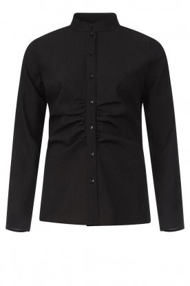 Notes Du Nord | Blouse with crepe fabric Eve | black
