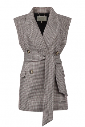Notes Du Nord | Checkered waistcoat Emia | grey