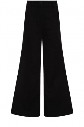 Tomorrow Denim |High-rise wide leg jeans Ellen L32 | zwart