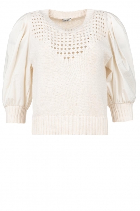 Liu Jo | Knitted sweater with blouse detail Louie | natural