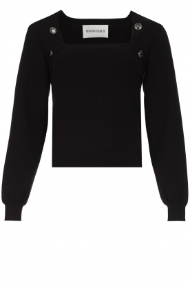 Silvian Heach | Sweater with buttons Pygun | black