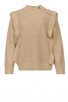 Silvian Heach | Sweater with statement shoulders Newsan | beige 