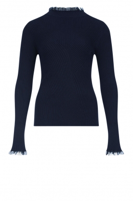 Aaiko | Ribbed turtleneck sweater Vida | blue