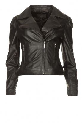STUDIO AR | Leather biker jacket Maxime | black