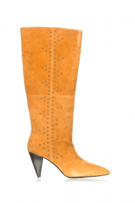 Sofie Schnoor | High boots with studs Chrystal | camel