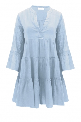 Devotion | Cotton dress with ruffles Hague | blue
