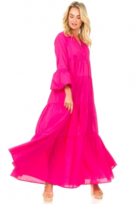 Devotion |  Cotton maxi dress Rochella | pink