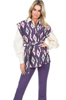Aaiko |  Reversible waistcoat Melissa | purple 