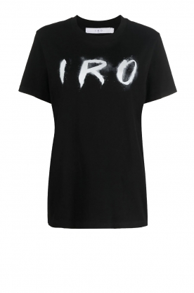 IRO | T-shirt with logo Kireg | zwart 