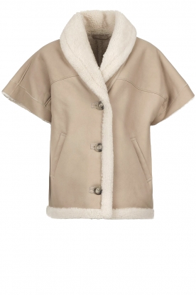 STUDIO AR | Luxe lammy body warmer Nora | natural