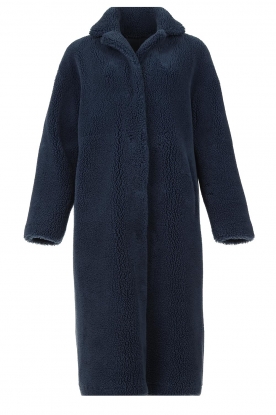 STUDIO AR |Reversible teddy coat Florance | blauw 