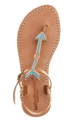 Leather sandals East | blue | Laidback London | Little Soho