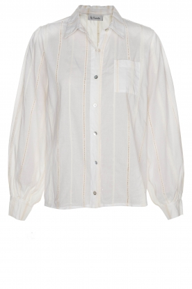 Les Favorites | Blouse with stripped details Ginger | natural
