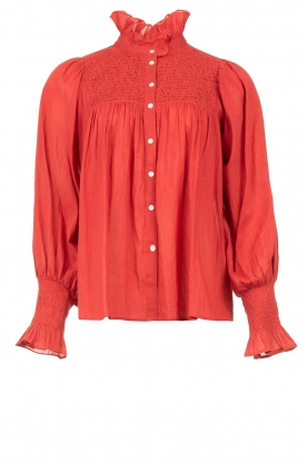 Antik Batik | Transparent blouse Anahi | red