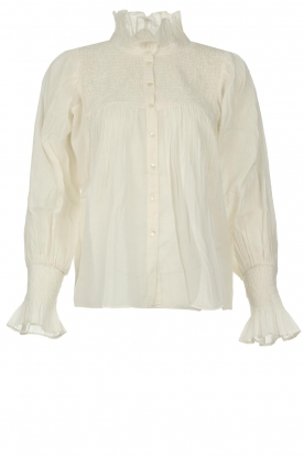Antik Batik | Transparent blouse Anahi | white