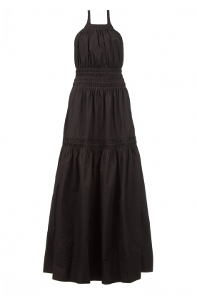 Magali Pascal |Geplooide maxi-jurk met open rug Odella | zwart 