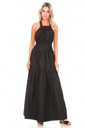 Magali Pascal |  Pleated maxi dress with open back Odella | black