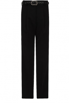 Liu Jo | Belted trousers Pieghe | black