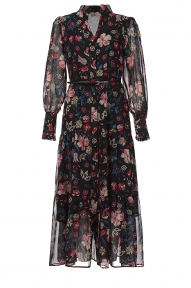 Liu Jo |Maxi-jurk met bloemenprint Georgette | zwart 