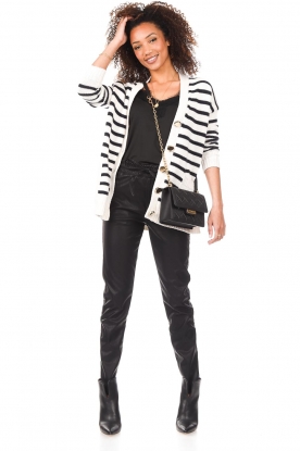 Look Faux leather pants with elastic Colette
