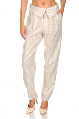 Fracomina |  Striped pants Bliss | beige 