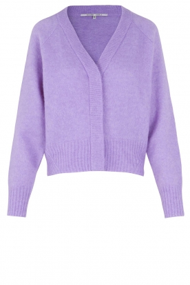 Second Female | Knitted mohair cardigan Brook | purple