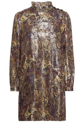 ba&sh | Metallic jurk met paisley print Chiba | goud  