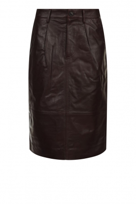 ba&sh | Leather skirt Urban | bordeaux