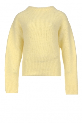 Be Pure | Knitted jumper with stand-up neck Abigal | yellow