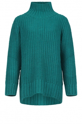 Be Pure | Knitted turtleneck sweater Elsa | green