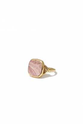 Mimi et Toi | 18k gold plated ring with natural stone Delphine deux | gold 