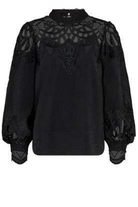 Copenhagen Muse | Top with embroidery details Madelyn | black
