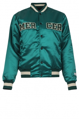 Mercer | Satin varsity jacket Party | green