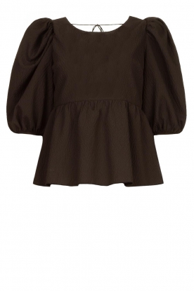 Notes Du Nord | Pleated top with open back Carrie | black