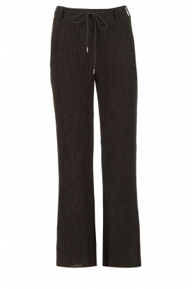 Dante 6 | Wide trousers with pleated effect Lou | black