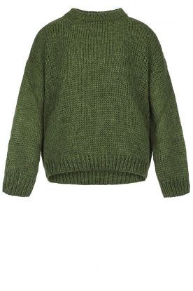 Blaumax | Knitted cable sweater Jonna | green